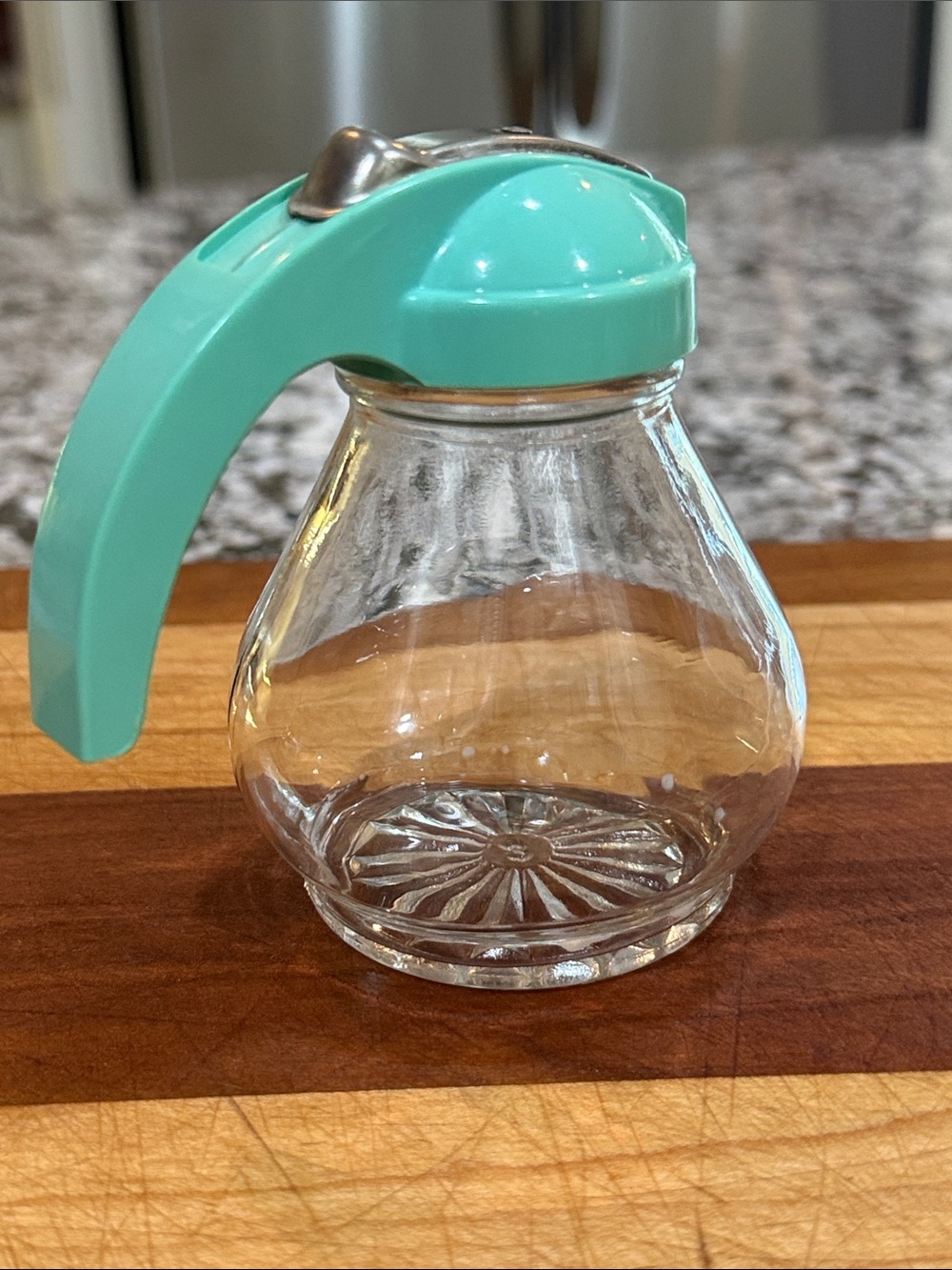 Vintage Federal Tool Corp Syrup/Honey Pitcher in excellent cond. Turquoise Lis.